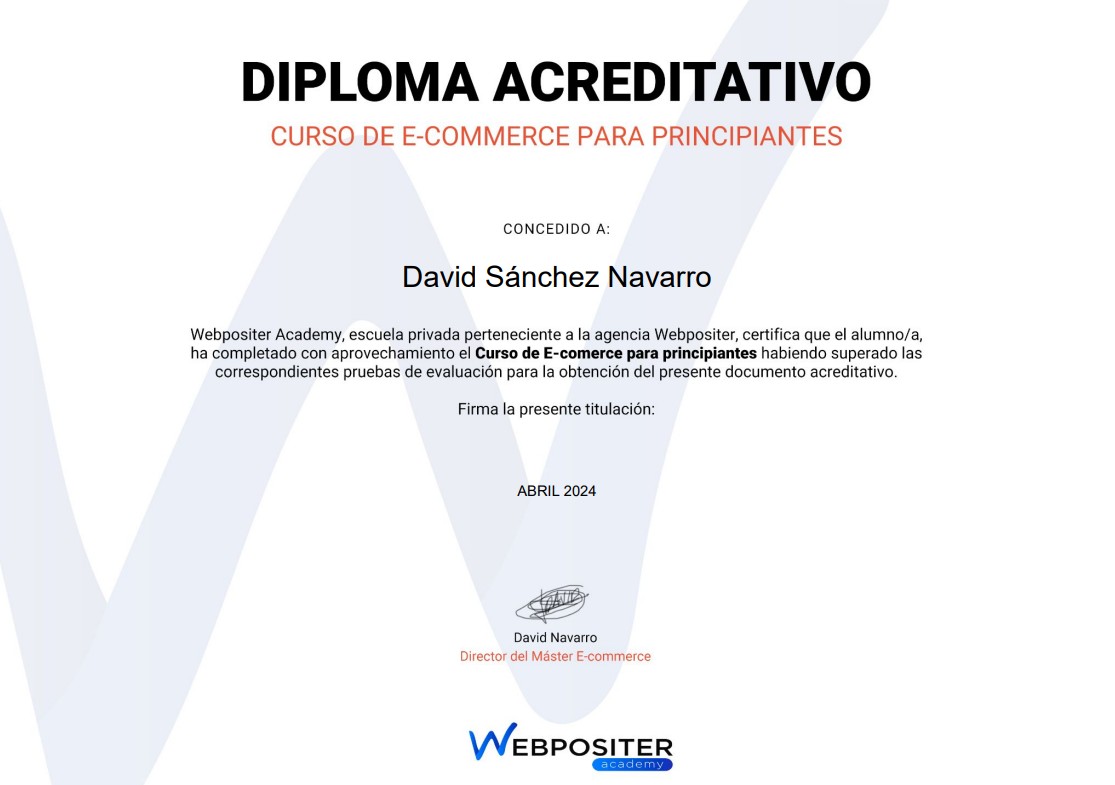 Diploma curso e commerce para principiantes